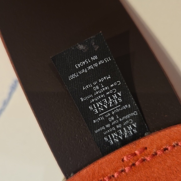 Sezane Artemis Belt, Peach, Size 80, NWT, From Paris, Comes With Floral Clutch - Picture 12 of 17